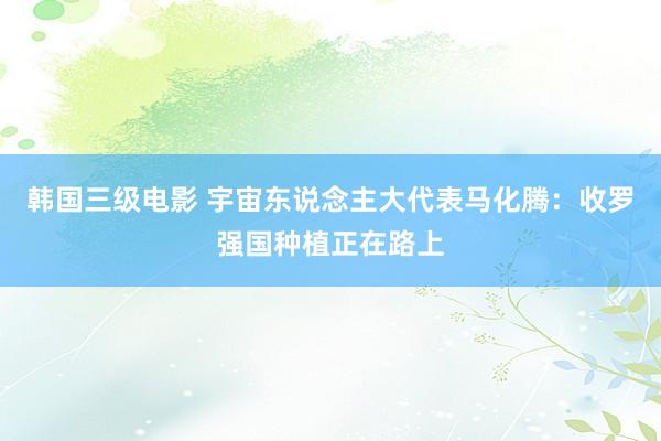 韩国三级电影 宇宙东说念主大代表马化腾：收罗强国种植正在路上